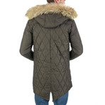 Tee Fur-Lined Hooded Jacket // Khaki (S)