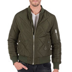 Graine Quilted Bomber // Khaki (S)