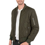 Graine Quilted Bomber // Khaki (XL)