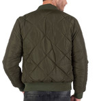 Graine Quilted Bomber // Khaki (XL)