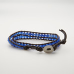 Double Wrap Malay Jade Bracelet // Blue
