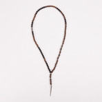 Dell Arte // Viking Pendant Agate + Jasper Necklace // Brown