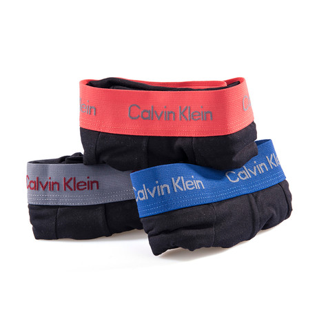 Multicolor Band Logo Trunk // Black + Grey + Navy + Coral // 3-Pack (S)