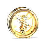 Wind 8 Day Manual Wind Clock // Gold