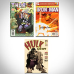 Signed Comics // Ironman, Hulk & Thor // Set of 3