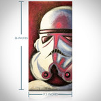 Signed Handpainted Art on Wood // Star Wars Red Stormtrooper