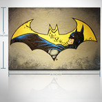 Signed Handpainted Art on Wood // DC Batman Logo