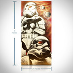 Signed Handpainted Art on Wood // Star Wars StormTrooper