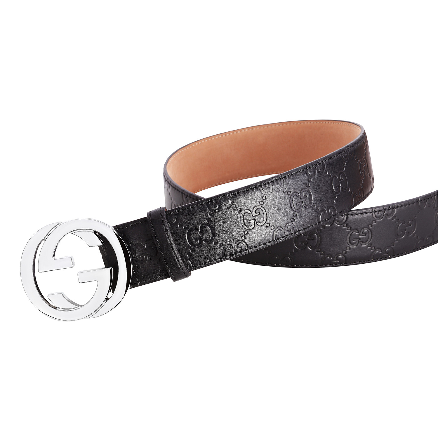 Gucci // Signature Embossed Belt // Black (100) - W Fashion Italia ...