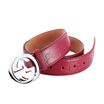 Gucci // Signature Embossed Belt // Red (85)