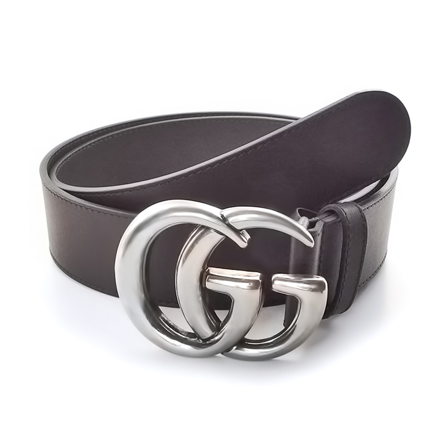 gucci belt silver logo