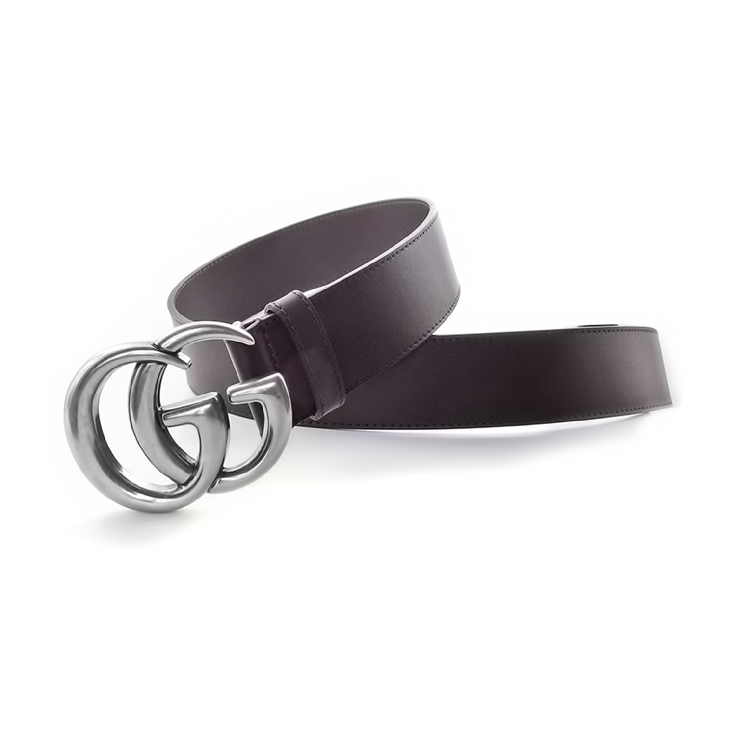 Gucci // Contoured GG Belt // Black + Silver (85) - Gucci Belts - Touch of Modern