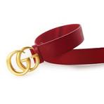 Gucci // Contoured GG Belt // Red + Gold (95)
