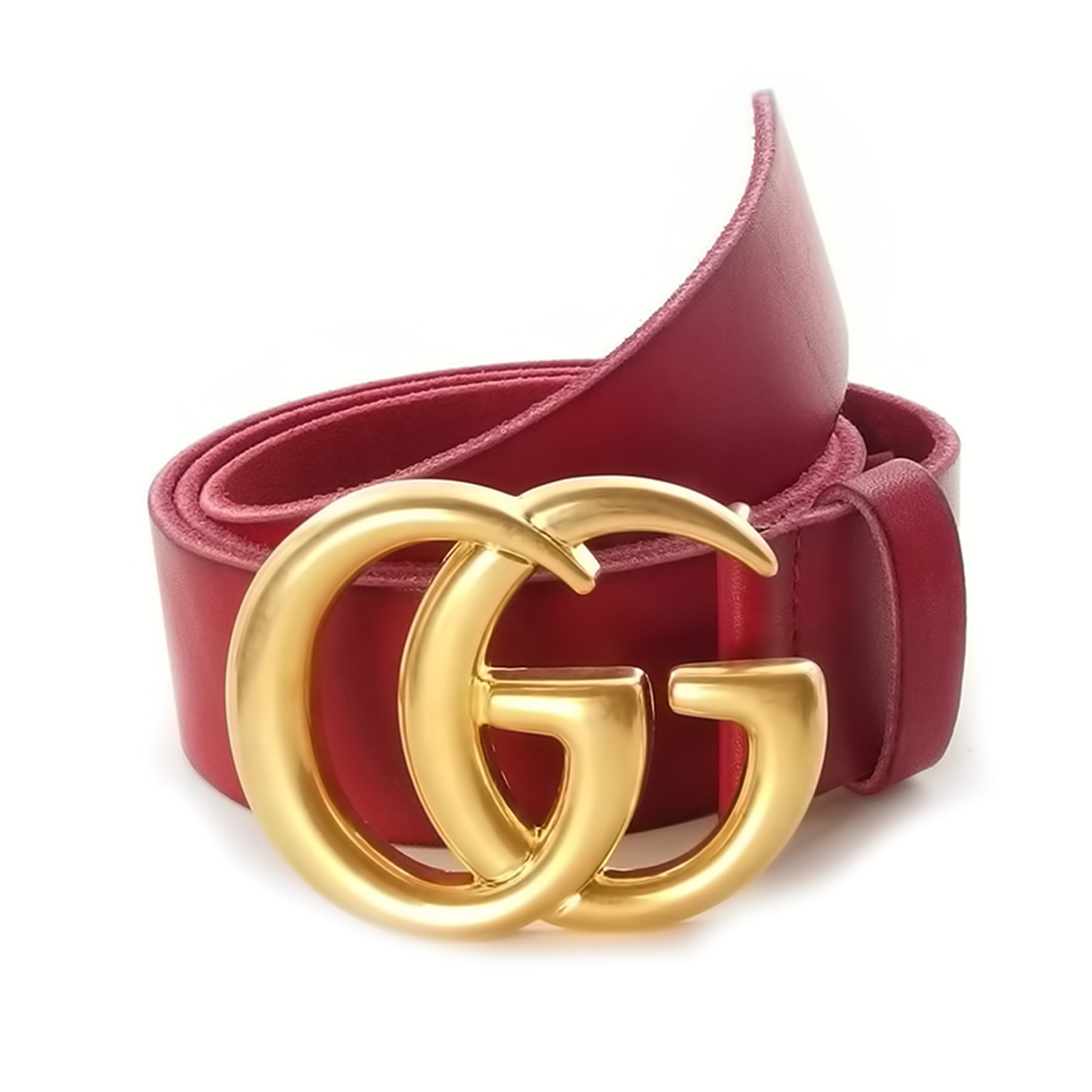 Contoured GG Belt // Red + Gold (85) - Gucci Belts - Touch of Modern