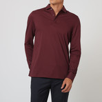 Long-Sleeve Polo // Bordeaux (XL)