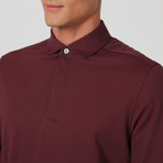 Long-Sleeve Polo // Bordeaux (XL)