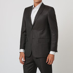 Striped Wool Suit // Slate (Euro: 48)