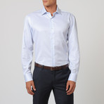 Dan Pinstripe Button Up Shirt // Blue + White (44)