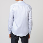 Dan Pinstripe Button Up Shirt // Blue + White (44)