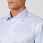 Chuck Pinstripe Button Up Shirt // Blue + White (40)