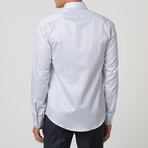 Classic Pinstripe Button Up Shirt // Navy + White (38)