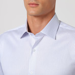 Chad Pinstripe Button Up Shirt // Light Blue + White (38)