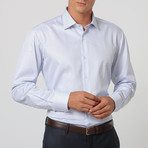 Pinstripe Button Up Shirt // Grey + Blue + White (45)