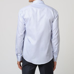 Small Check Button Up Shirt // Blue + White + Grey (39)