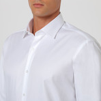 Solid Button Up Shirt // White (43)