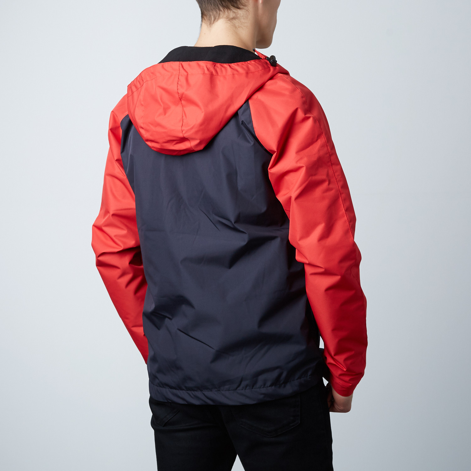 Kramer Raglan Colorblocked Jacket // Black + Red (XS) - Staff Clothes ...