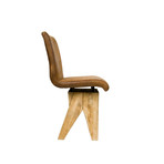 Stool + Backrest // Solid Wood Upholstery