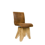 Stool + Backrest // Solid Wood Upholstery