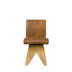 Stool + Backrest // Solid Wood Upholstery