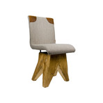 Stool + Backrest // Grey Upholstery