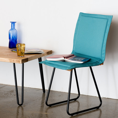 Shingled Back Chair (Turquoise)