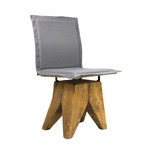 Shingled Stool + Backrest (Grey)