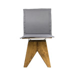 Shingled Stool + Backrest (Grey)