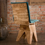 Shingled Stool + Backrest (Grey)