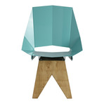 Stool + Backrest // Tall (Soft Turquoise)