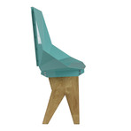 Stool + Backrest // Tall (Soft Turquoise)