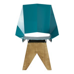 Stool + Backrest // Tall (Soft Turquoise)