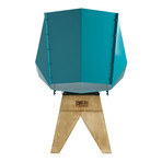 Stool + Backrest // Tall (Soft Turquoise)