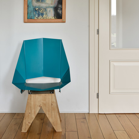 Stool + Backrest // Tall (Soft Turquoise)