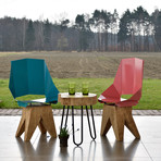 Stool + Backrest // Tall (Soft Turquoise)