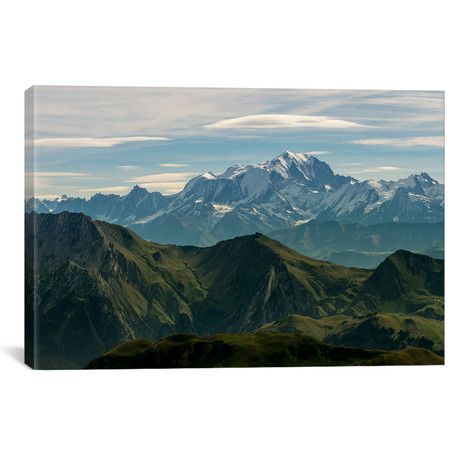 Mont Blanc As Seen From The Summit Of La Tournette, Talloires, Haute-Savoie, Auvergne-Rhone-Alpes, France // Alex Buisse (26"W x 18"H x 0.75"D)