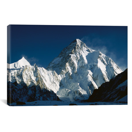 K2 At Dawn, Broad Peak, Godwin Austen Glacier, Karakoram Mountains, Pakistan // Colin Monteath (26"W x 18"H x 0.75"D)