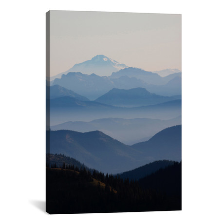 Foggy Mountain Landscape II, Cascade Range, Mount Rainier National Park // Ken Archer (18"W x 26"H x 0.75"D)