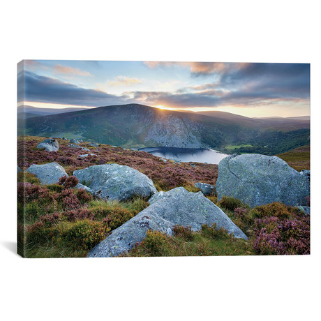 Sunset, Lough Tay, Wicklow Mountains, County Wicklow, Leinst Province, Republic Of Ireland // Gareth McCormack (26"W x 18"H x 0.75"D)
