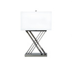 X-Shaped Chrome // Table Lamp