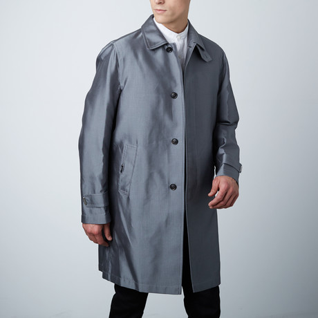 Long Water Silk Resistant Coat // Gray (S)